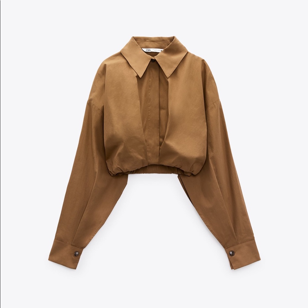 Zara Cropped Button Up